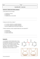 Isométrie Z/E - Première - Exercices corrigés - PDF à imprimer