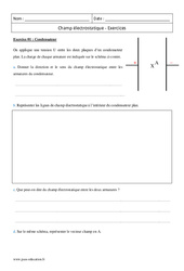 Electrostatique - Première - Exercices corrigés - PDF à imprimer