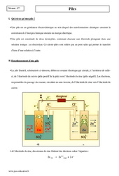 Piles - Première - Cours - PDF à imprimer