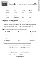 Exercices, révisions sur le son [è] avec des consonnes doubles au Ce2 avec les corrections