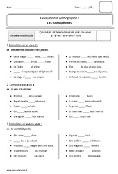 Homophones - Ce1 - Bilan - PDF à imprimer