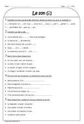 Son in, ain, ein - Ce2 - Exercices corrigés - PDF à imprimer