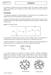 Polymères - Première - Cours - PDF à imprimer
