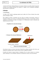 Naissance de la tectonique des plaques - Première - Cours - PDF à imprimer