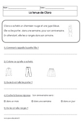 La tenue de Clara - Cp - Récit - PDF à imprimer