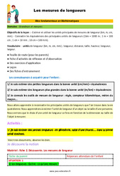 Les mesures de longueurs - CM1 - CM2 - 6ème - SEGPA - EREA - Décrochage scolaire - PDF à imprimer