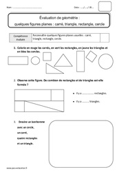 Carré, triangle, rectangle, cercle - Ce1- Bilan sur les figures planes - PDF à imprimer