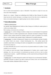 Bilan d'énergie - Terminale - Cours - PDF à imprimer