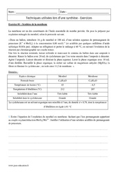 Synthèse - Techniques utilisées - Terminale - Exercices - PDF à imprimer