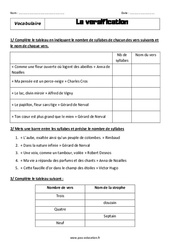 La versification - 6ème - Exercices avec les corrigés - PDF à imprimer