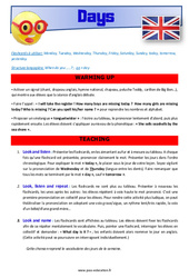Days of the week - CM1 - CM2 - Anglais - Lexique - Séquence complète - Cycle 3 - PDF à imprimer