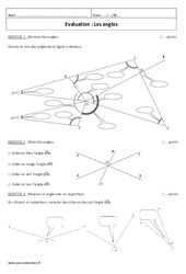 Angles - 6ème - Contrôle de géométrie - PDF à imprimer