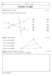 Bissectrice de l’angle - 6ème - Evaluation - PDF à imprimer