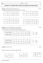 Résoudre des problèmes de proportionnalité - 6ème - Evaluation - PDF à imprimer