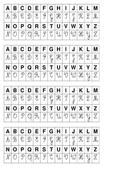 Alphabet majuscule cursive et imprimerie à coller sur le bureau - Ce2 - Cm1 - Cm2 - PDF à imprimer