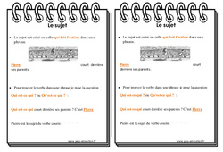 Sujet - Leçon - Ce1 - PDF gratuit à imprimer