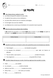 Verbe - Ce2 - Exercices - PDF à imprimer