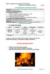 Combustion du carbone - 4ème - Activité expérimentale avec les corrections - PDF à imprimer