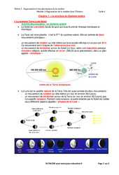 La structure du système solaire - 5ème - Cours - PDF à imprimer