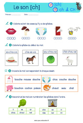 Son Ch Exercices Enfants Fiches Exercices Son Ch RPAZF