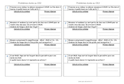 Durée - Ce2 - Problèmes  - PDF à imprimer