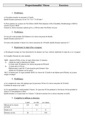 Vitesse – Cm2 – Exercices – Gestion des données – Cycle 3 - PDF à imprimer