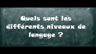 Différents niveaux de langage - Registres de langue - Cm1 - Classe inversée - Cycle 3