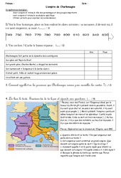 Charlemagne - Histoire - Moyen âge - Cm1 -  Cycle 3 - Exercices - PDF à imprimer