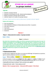 Le groupe nominal – Ce2 – Étude de la langue – Fiche de préparation - PDF à imprimer