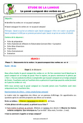Le passé composé des verbes en -er – Ce1 – Étude de la langue – Fiche de préparation - PDF à imprimer
