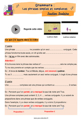 Les phrases simples et complexes - CM2 - Soutien scolaire pour les élèves en difficulté.