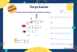 Corps humain - CP - Mot étiquette - Voca’ fléchés - PDF à imprimer