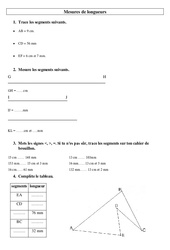 Mesures de longueurs - Ce2 - Exercices  - PDF à imprimer