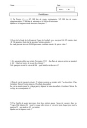 Exercices de mathématiques cm1 cycle3: Problèmes - PDF à imprimer