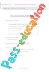 Résoudre un problème – 5ème – Séquence complète – Enchaînements d’opérations - PDF à imprimer