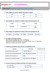 Écrire les grands et les petits nombres - 4ème - Révisions - Exercices avec correction - PDF à imprimer