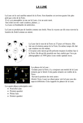 Lune - Leçon – Cm1 - Cm2 – Sciences – Cycle 3 - PDF gratuit à imprimer