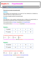 Revoir la proportionnalité - 4ème - Cours - PDF à imprimer