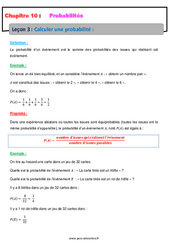 Calculer une probabilité - 4ème - Cours - PDF à imprimer