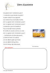 Vent d’automne - Cm1 - Poésie - PDF à imprimer
