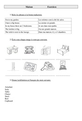 Dans la maison - Ce2 - Cm1 - Cm2 - Anglais - Cycle 3 - PDF à imprimer