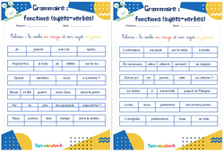 Fonctions (sujets-verbes) - Cm1 - Cm2 - Rituels - Grammaire - PDF à imprimer