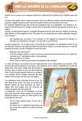 Chez la sorcière de la Candelaria – Ce1 – Ce2 – Récit – Libre téléchargement - PDF gratuit à imprimer