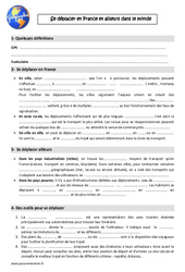 Se déplacer en France et ailleurs dans le monde - Cm2 - Leçon - PDF gratuit à imprimer