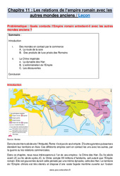 Les relations de l’empire romain avec les autres mondes anciens – 6ème – Cours - PDF à imprimer
