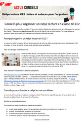 Rallye lecture CE2 : idées et astuces pour l'organiser