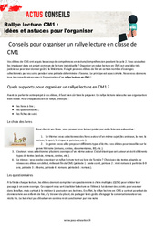 Rallye lecture CM1 : idées et astuces pour l'organiser