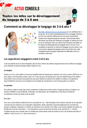 Toutes les infos sur le développement du langage de 3 à 6 ans