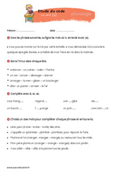 Son [e] (é) – Ce1 – Ce2 – Phonologie – Exercices  - PDF à imprimer