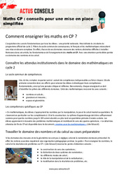 Maths CP : conseils pour une mise en place simplifiée